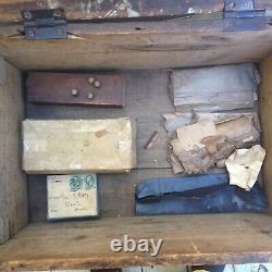 Civil War Identified First Sergeants Carpenters Trunk 8th Mass. Rare find