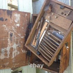 Civil War Identified First Sergeants Carpenters Trunk 8th Mass. Rare find