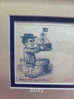Civil War Illustrated Envelope Master Jeff And His Navy Confederate Satire 1861