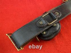 Civil War Indian Wars Leather Belt With Union Buckle, Hangers, Ammo Pouch, A+