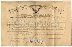 Civil War Iowa 25th Volunteer Infantry Camp Kean Signed Appointment Certificate