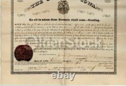 Civil War Iowa Cavalry Jarrett Garner Aid-de-Camp Appointment Certificate 1877