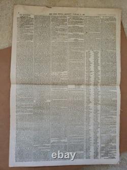 Civil War Jan. 1861 New York Herald Newspaper, bound