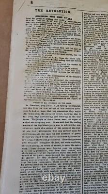 Civil War Jan. 1861 New York Herald Newspaper, bound