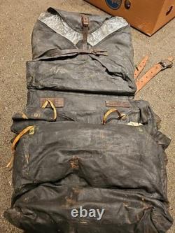 Civil War Knap Sack Leather All Straps Present With Carrying Straps