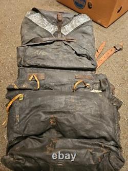Civil War Knap Sack Leather All Straps Present With Carrying Straps