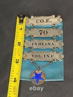 Civil War Ladder Badge-Company E. 70th Indiana Volunteer Infantry