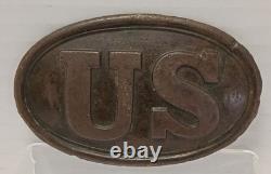 Civil War Lead Backed Brass Cartridge Box Plate Civil War Relic