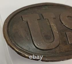 Civil War Lead Backed Brass Cartridge Box Plate Civil War Relic