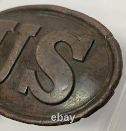 Civil War Lead Backed Brass Cartridge Box Plate Civil War Relic