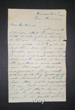 Civil War Letter And Cover 1865 Soldiers Wounded 82nd Ohio Vol. Very Nice Find