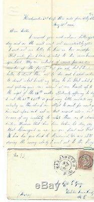 Civil War Letter Overland Campaign, Lee Driven Back, News Article Included
