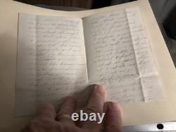 Civil War Letter With Patriotic Motif From Soldier, Kia, Frank Aubin? 4pp