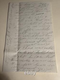 Civil War Letter With Patriotic Motif From Soldier, Kia, Frank Aubin? 4pp