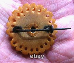 Civil War Major General Franz Sigel 1864 PIN BUTTON Veg Ivory Tintype