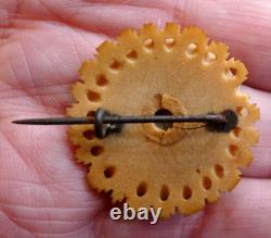 Civil War Major General Franz Sigel 1864 PIN BUTTON Veg Ivory Tintype