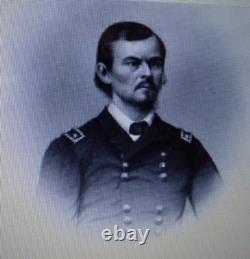 Civil War Major General Franz Sigel 1864 PIN BUTTON Veg Ivory Tintype