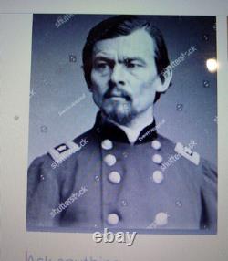 Civil War Major General Franz Sigel 1864 PIN BUTTON Veg Ivory Tintype