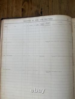 Civil War Medical General Hospital Register of Sick & Wounded 1860s