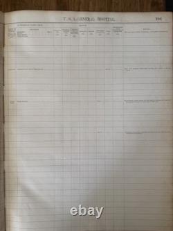 Civil War Medical General Hospital Register of Sick & Wounded 1860s