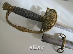 Civil War Model 1860 Staff&Field Presentation Sword withScabbard-Shannon, Miller&Co