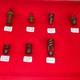 Civil War Musket Worms Lot of 7 in Wood Display Case with labels Richmond, Va