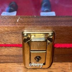 Civil War Musket Worms Lot of 7 in Wood Display Case with labels Richmond, Va