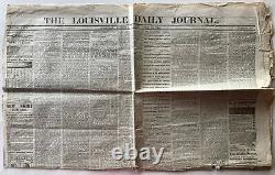 Civil War Newspaper Louisville Journal April 1865 Lincoln Funeral Booth Letter