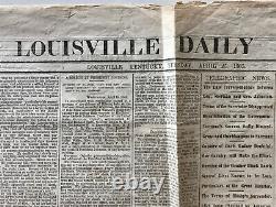 Civil War Newspaper Louisville Journal April 1865 Lincoln Funeral Booth Letter