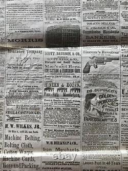 Civil War Newspaper Louisville Journal April 1865 Lincoln Funeral Booth Letter