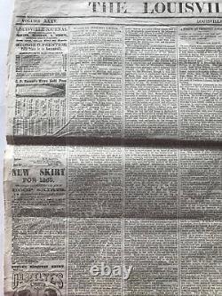 Civil War Newspaper Louisville Journal April 1865 Lincoln Funeral Booth Letter