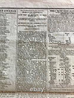 Civil War Newspaper Louisville Journal April 1865 Lincoln Funeral Booth Letter