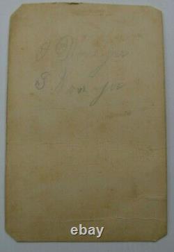 Civil War OFFICER Signed CDV 1st Lt John W. Riley, 9th Cavalry 121st Indiana Inf