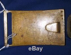Civil War Officer's Sword Belt Plate Id'd