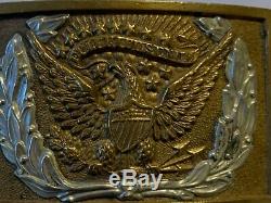 Civil War Original Officers Belt Buckle with Silver Wreath