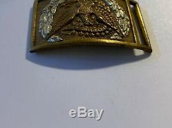 Civil War Original Officers Belt Buckle with Silver Wreath