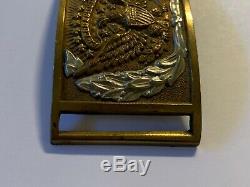 Civil War Original Officers Belt Buckle with Silver Wreath