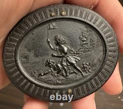 Civil War Oval 1/9 Tintype Photo Of Potential Confederate Navy Sailor
