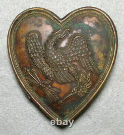 Civil War Relic Heart-Shaped Lead-Filled Eagle Martingale
