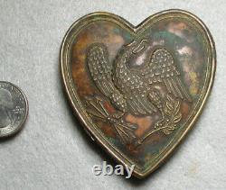 Civil War Relic Heart-Shaped Lead-Filled Eagle Martingale