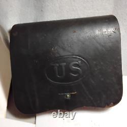 Civil War Relic orignal US M1855 Cartridge box withtins excellent Cond. $525.00