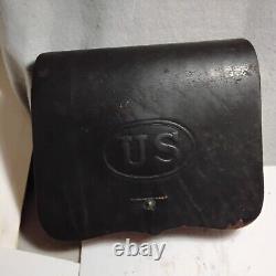 Civil War Relic orignal US M1855 Cartridge box withtins excellent Cond. $525.00