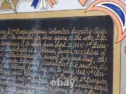 Civil War Service Record Captain Thomas Ewing Military Army Framed Strickler