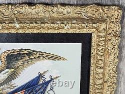 Civil War Service Record Captain Thomas Ewing Military Army Framed Strickler