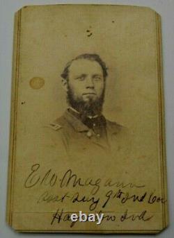 Civil War Signed CDV Identified Surgeon Edwin W. Magann, 9th Cavalry, Indiana