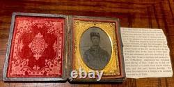 Civil War Soldier 1/9 Tintype, Union Soldier Identified And How Killed, In Case