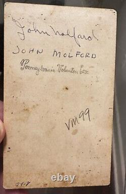 Civil War Soldier CDV Armed Federal Cavalry With Possible ID Pennsylvania Cavalry