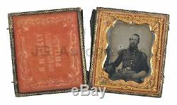 Civil War Solider Stonewall Jackson Look-a-Like Sixth-Plate Daguerreotype