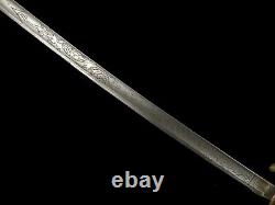 Civil War Staff and Field Officer Sword Model 1850 Lovely Etched Blade