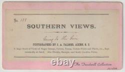 Civil War Stereoview Black Man and Children Ox and Wagon South Carolina